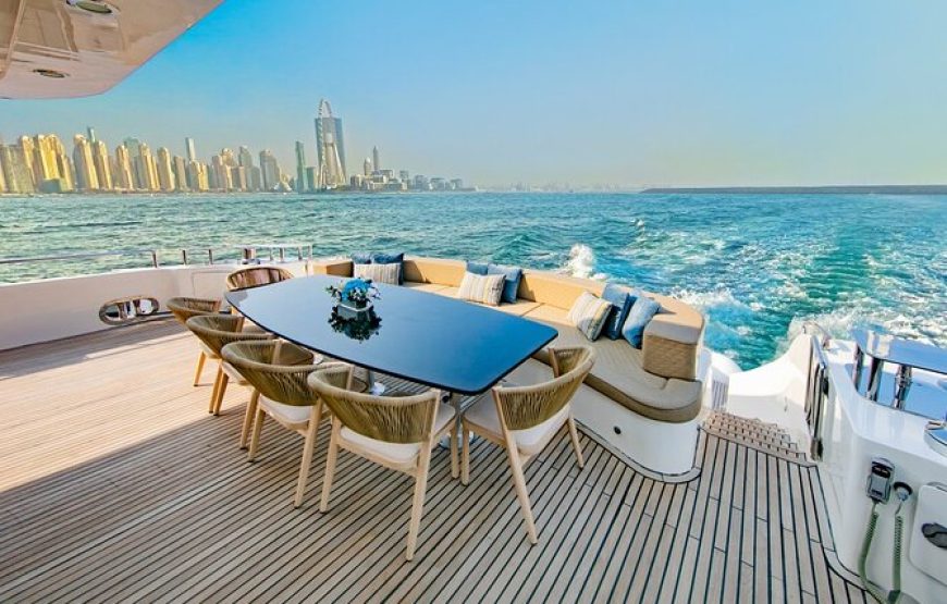 Dubai Harbour Super Yacht Experience with Live station & Drinks