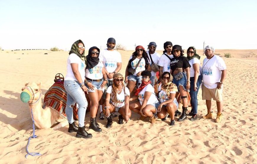 Dubai Desert Safari Dune Bashing, 60min ATV Quad, Camel Ride, BBQ