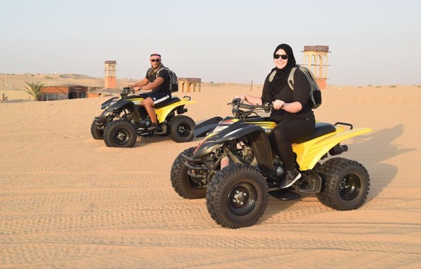 Dubai Desert Safari Dune Bashing, 60min ATV Quad, Camel Ride, BBQ