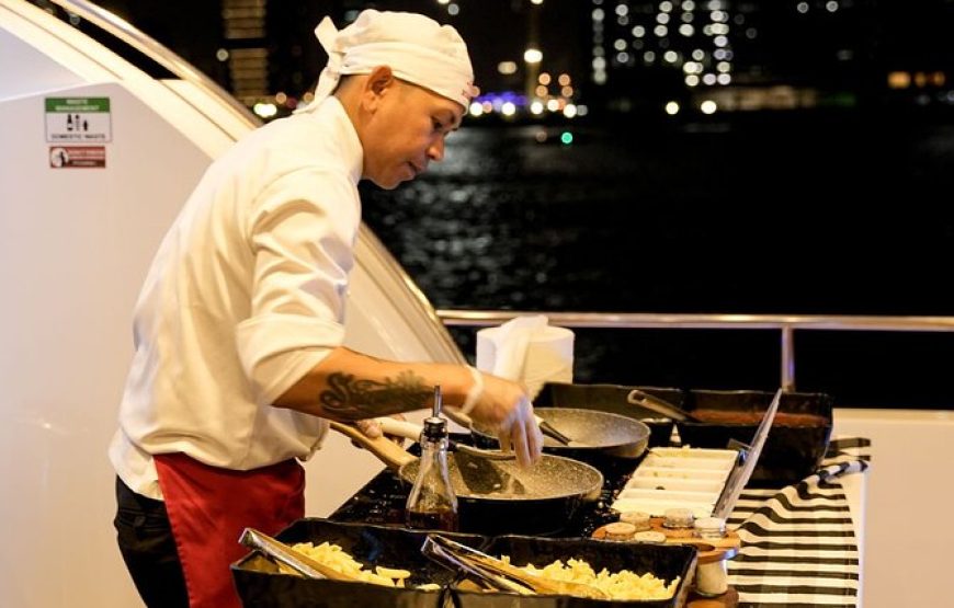 Dubai Harbour Super Yacht Experience with Live station & Drinks